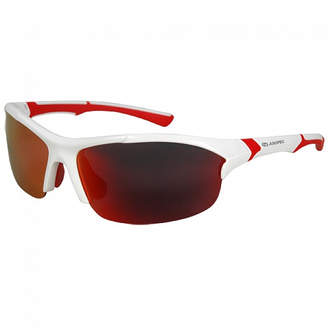 Aropec Polarised Sports Sunglasses White Red