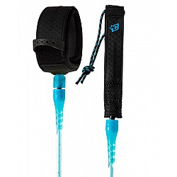 Creatures of Leisure  6.0 Reliance Comp Surfboard Leash Cyan Speckle Black