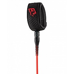 Creatures of Leisure  6.0 Reliance Comp Surfboard Leash Fluro Red Black