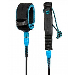 Creatures of Leisure  6.0 Reliance Comp Surfboard Leash Black/Cyan