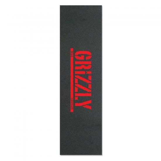 Grizzly Stamp Grip Tape Red (แผ่นกริ๊ปเทปหรือกระดาษทราย)