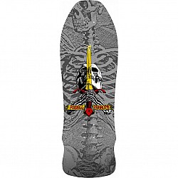 Powell Peralta Geegah Skull & Sword Silver Skateboard Deck 9.75 x 30 แผ่นสเก็ตบอร์ด