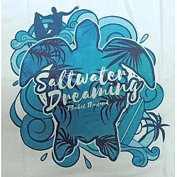 Saltwater Dreaming T Shirt Sealife White (เสื้อ Saltwater Dreaming สีขาว)