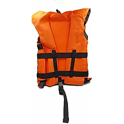 Deep Blue Life Jacket Vest with Collar and Emergency Whistle (เสื้อชูชีพสีน้ำเงินเข้มพร้อมปลอกคอและนกหวีดฉุกเฉิน)