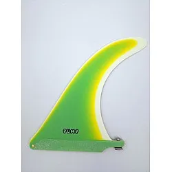 Pump 3 Layer Resin Longboard Fin 8 inch Light Green Yellow White