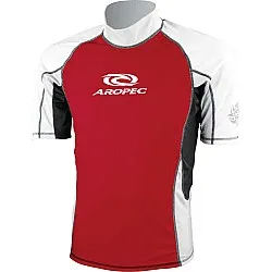 Aropec Lycra Rash Guard Short Sleeve RED (เสื้อว่ายน้ำแขนสั้นสีแดง รุ่น Aropec)
