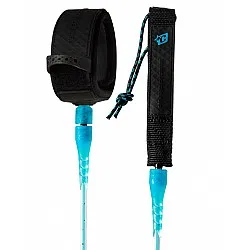 Creatures of Leisure  6.0 Reliance Comp Surfboard Leash Cyan Speckle Black