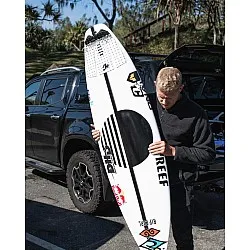 Creatures of Leisure  Mick Eugene Fanning LITE EcoPure Traction Pad Black Flouro Red Fade Pink Surfboard Traction