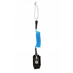 Creatures of Leisure  Deluxe Coiled Wrist Bodyboard Leash Blue
