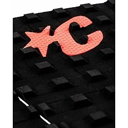 Creatures of Leisure  Mick Fanning Traction Pad  Black Fade Fluro Red Surfboard Traction