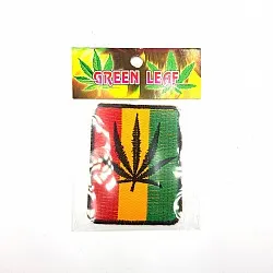 Iron on Embroidered Patch Rasta Leaf