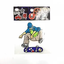 Iron on Embroidered Patch Skater (เหล็กบนนักเล่นสเก็ตแพทช์ปัก)