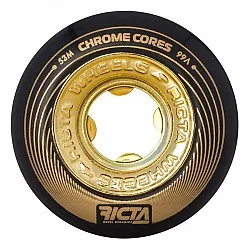 Ricta Chrome Core Black Gold 99a Skateboard Wheels 53mm