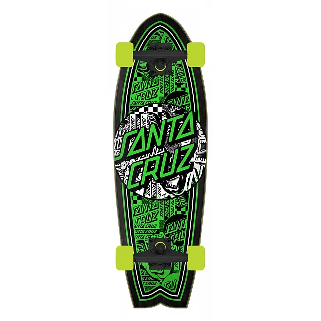 Santa Cruz Flier Dot Shark Cruiser Skateboard 8.8in x 27.7