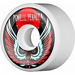Powell Peralta Bomber III 85A White Skateboard Wheels 60mm