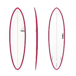 Torq Surfboard 6.8 Modern Funboard Red Rails